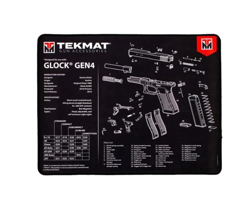 Pad de Limpieza TekMat Ultra 20 – Glock Gen4 38 x 51 cm