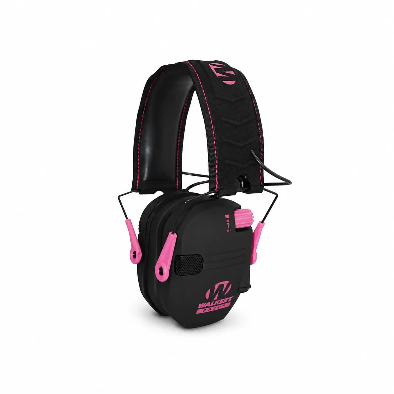 Protector Auditivo Electrónico Walker’s Razor Slim – Negro/Rosa