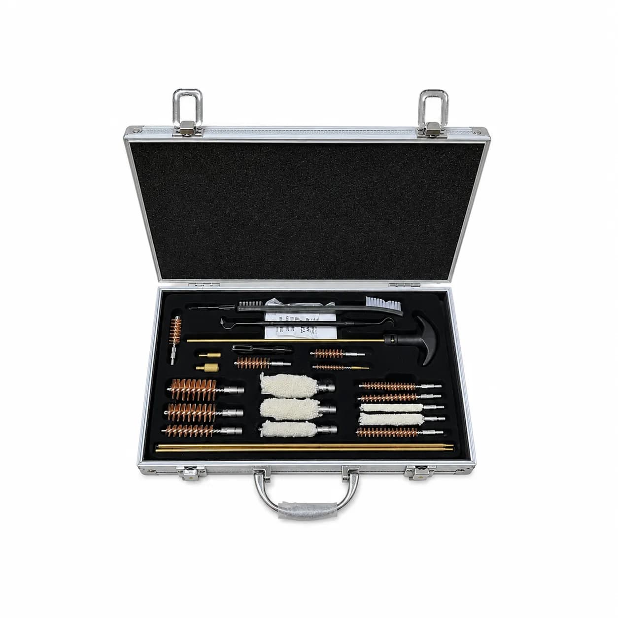 Kit Universal de Limpieza para Armas SWAT SCCK-01 | 24 Piezas | Estuche de Aluminio | Multicalibre