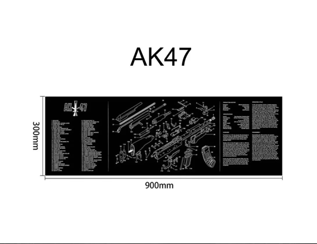 Pad de Limpieza para Arma Larga AK-47 – 90 × 30 cm