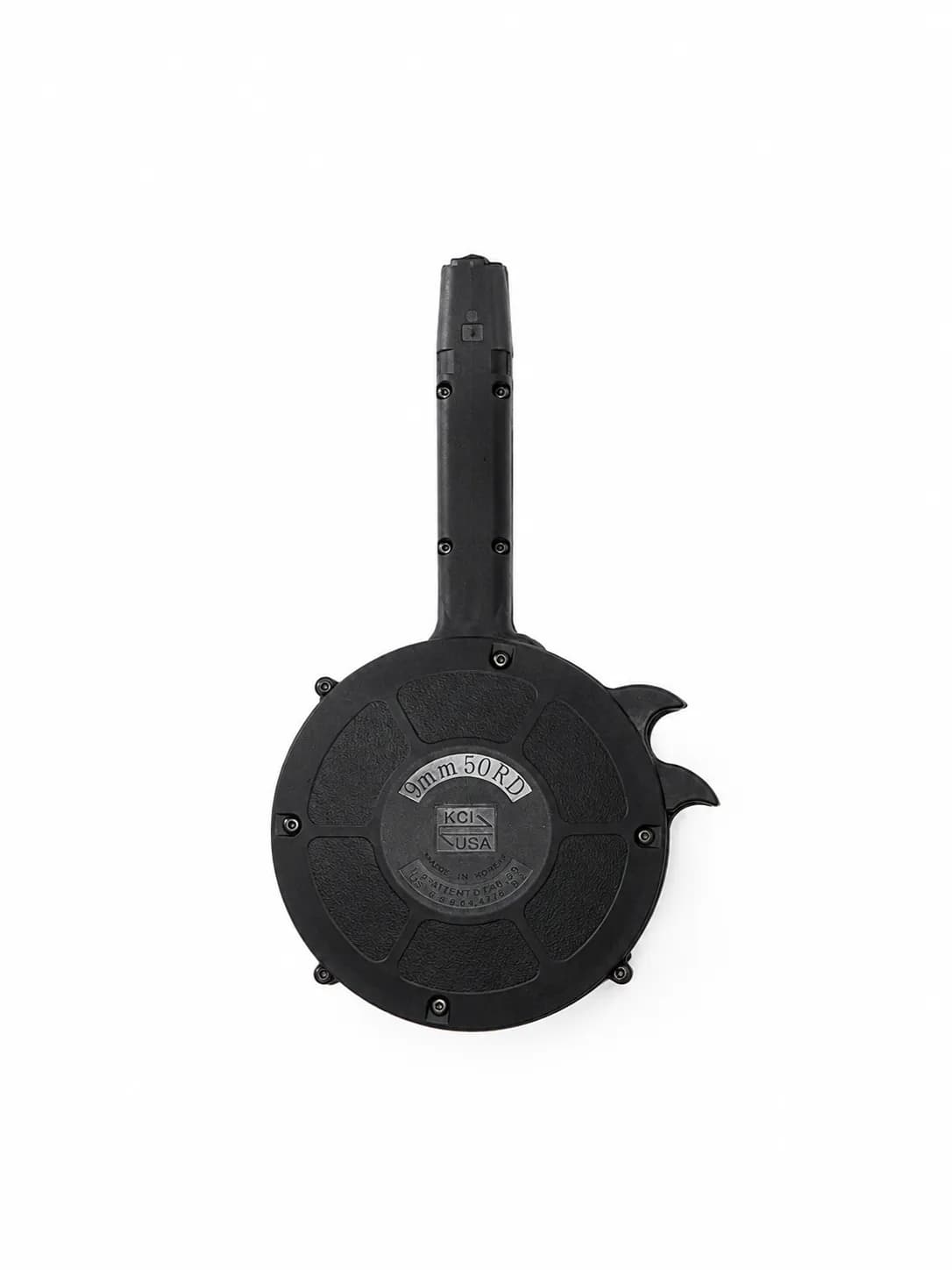 Cargador Tambor KCI USA 50 Tiros Calibre 9mm para Glock 17/18/19/26/34. USADO