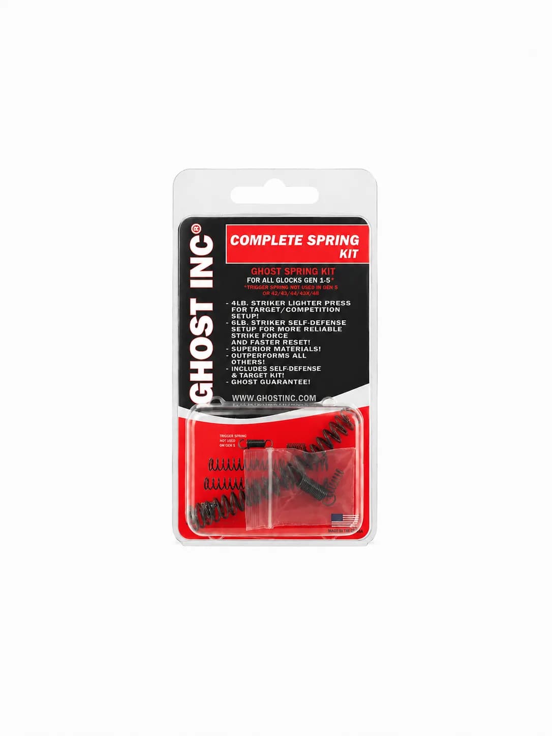 Kit Completo de Resortes Ghost Inc. Complete Spring Kit para Glock Gen 1-5