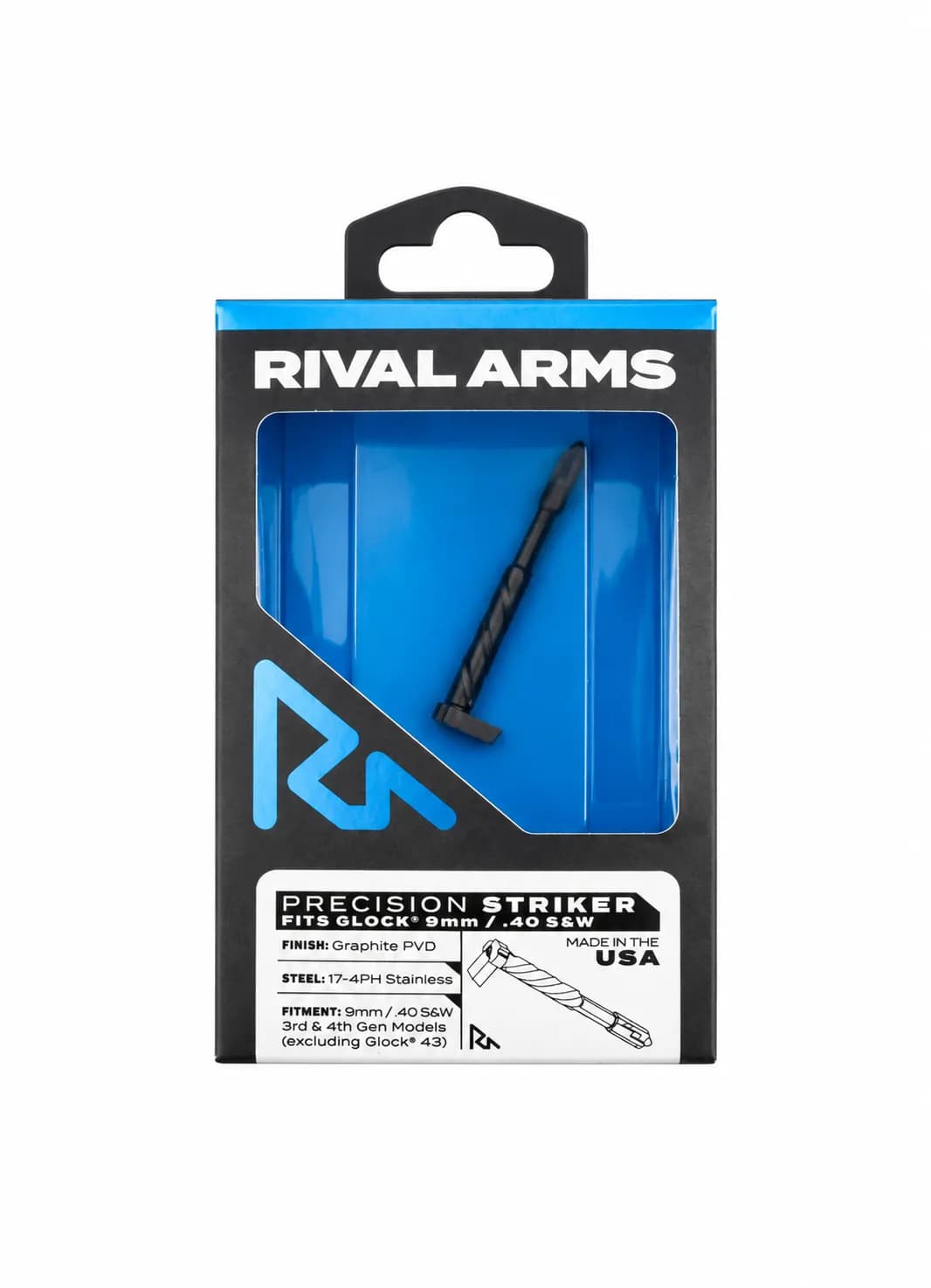 Aguja Percutora Rival Arms Precision Striker Glock 9mm / .40 S&W / .357 SIG – Gen 3 y Gen 4 – PVD Graphite