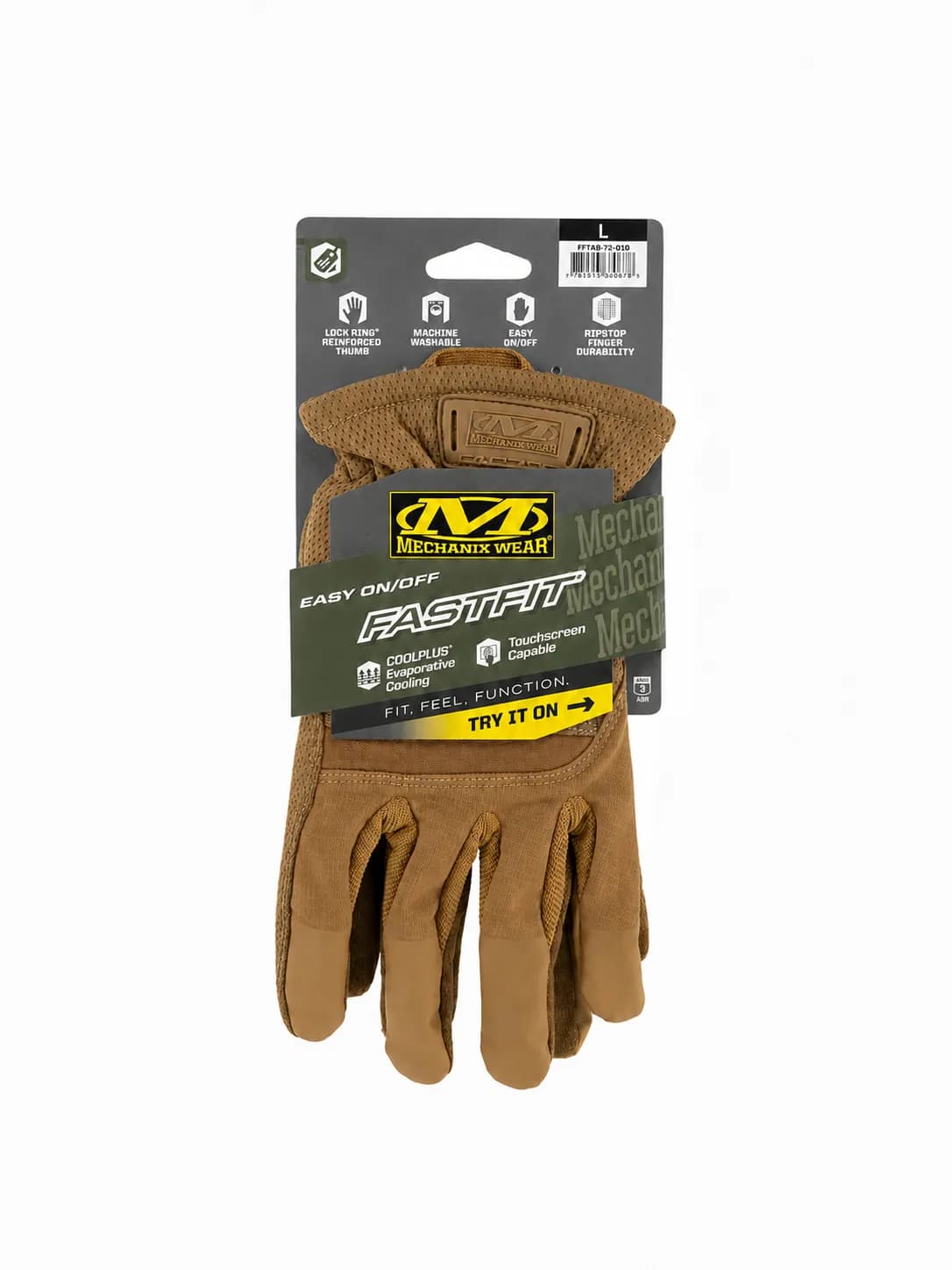 Guantes Tácticos Mechanix Wear FastFit Coyote, Talle L