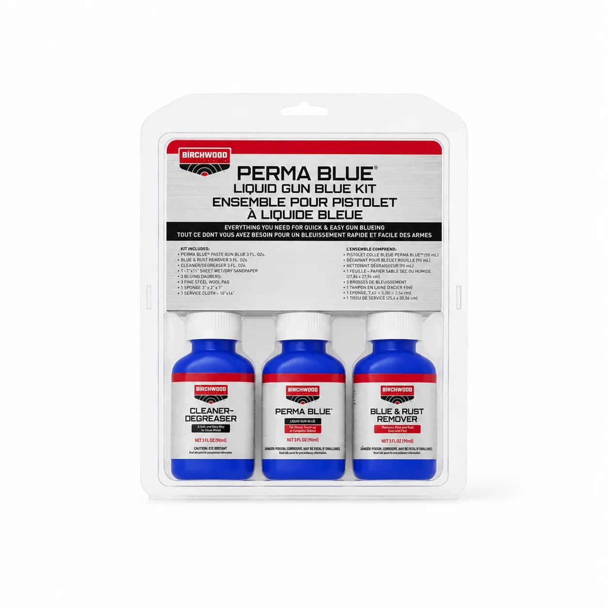 Kit Birchwood Casey Perma Blue Liquid Gun Blue – Pavonado en Frío Completo para Acero