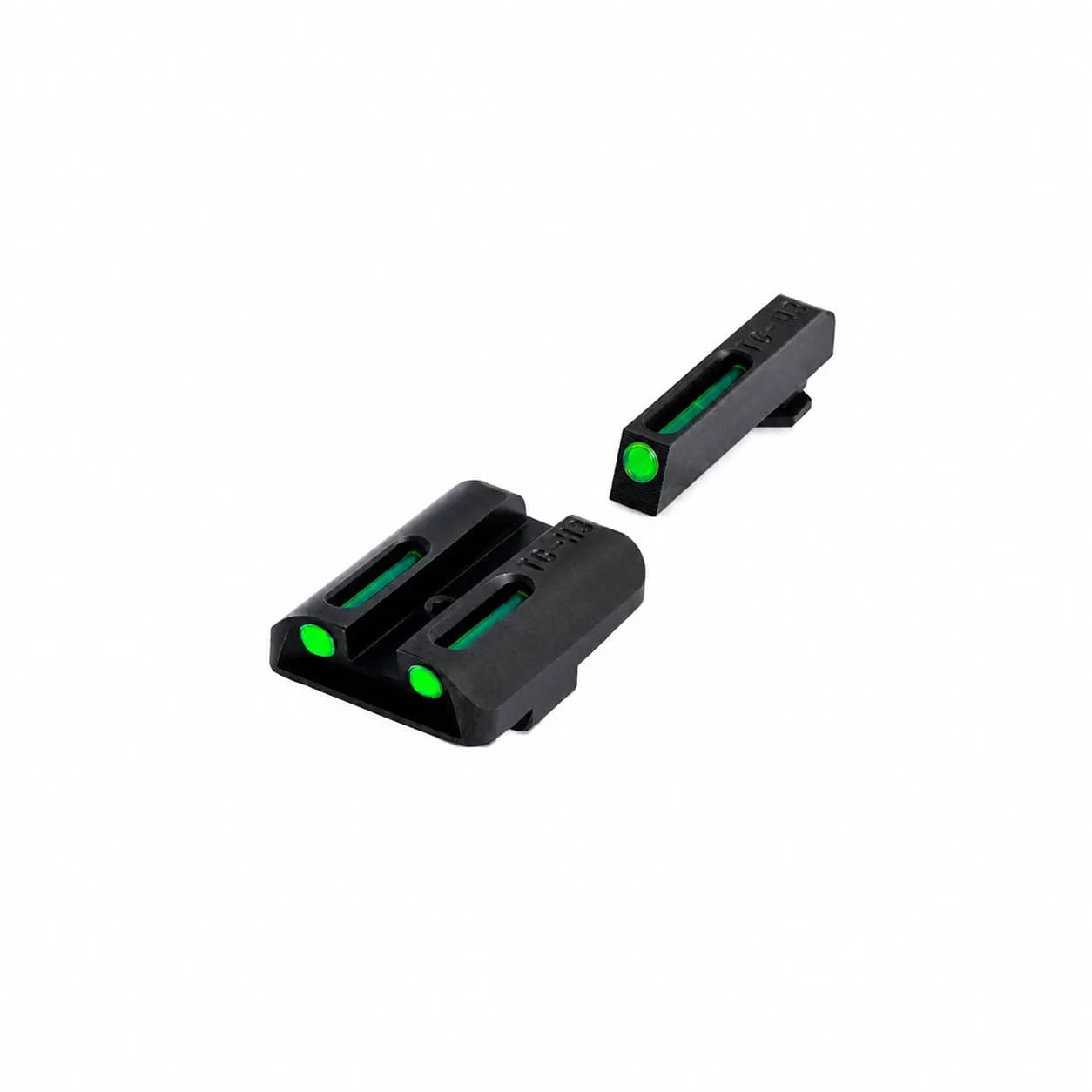 Miras TRUGLO TFO Tritio + Fibra Óptica para Glock – Verde