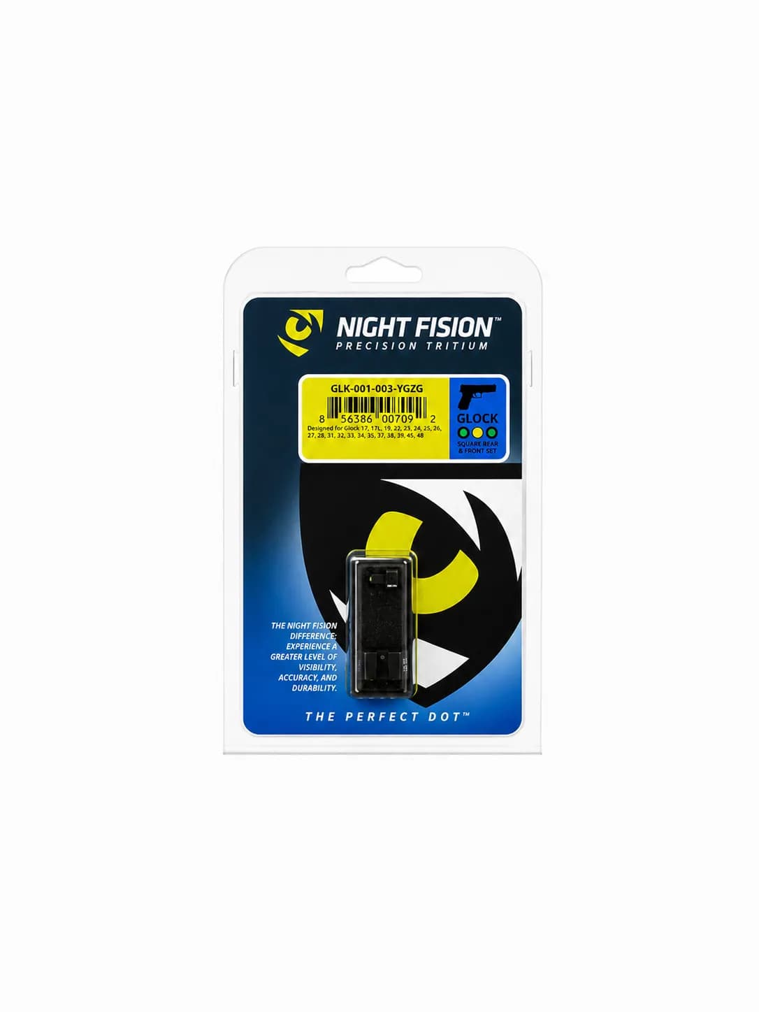 Miras Nocturnas Night Fision Glock-001-003-YGZG para Glock – Tritio Yellow/Green
